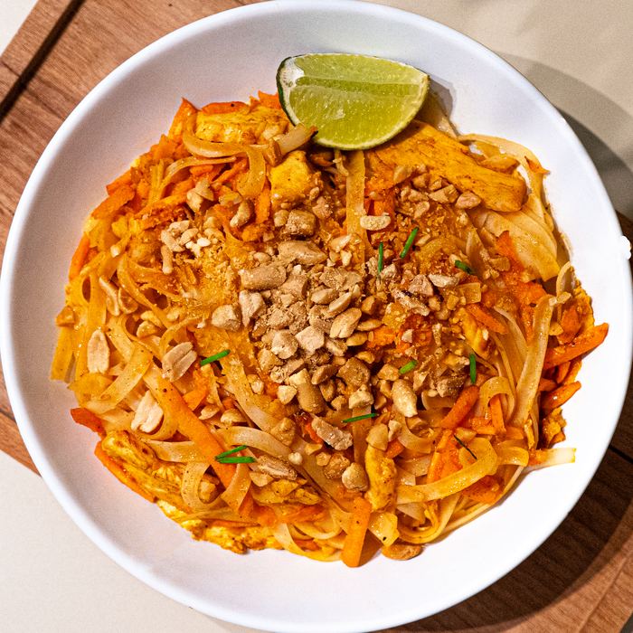 Pad thaï, cacahuètes et citron vert